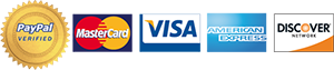 PayPal verified, Visa, MasterCard